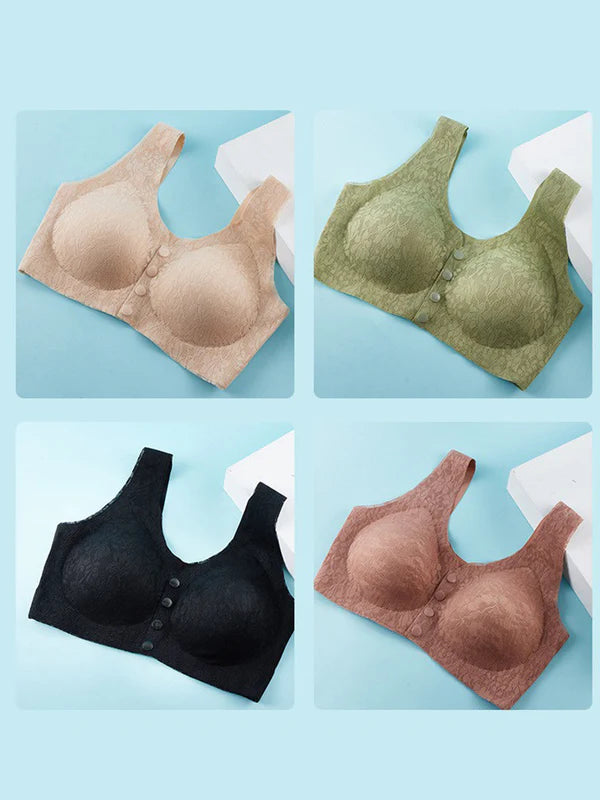 Pack of 3 Breathable Front Closure Wireless Bra